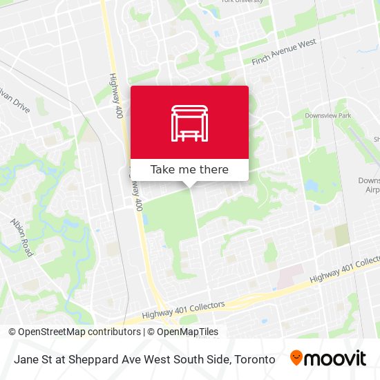 Jane St at Sheppard Ave West South Side map