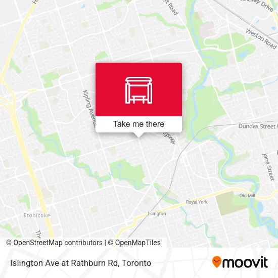 Islington Ave at Rathburn Rd map