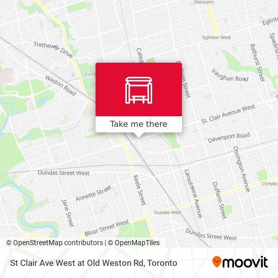 St Clair Ave West at Old Weston Rd plan