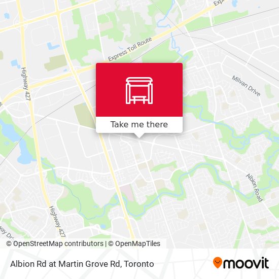 Albion Rd at Martin Grove Rd map