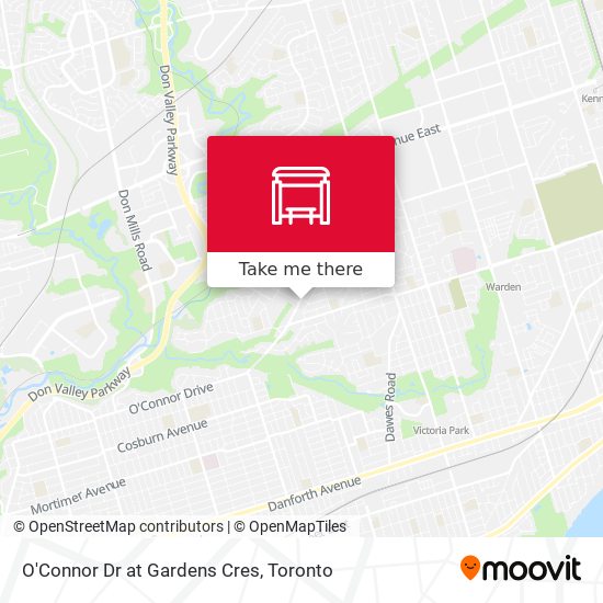 O'Connor Dr at Gardens Cres map