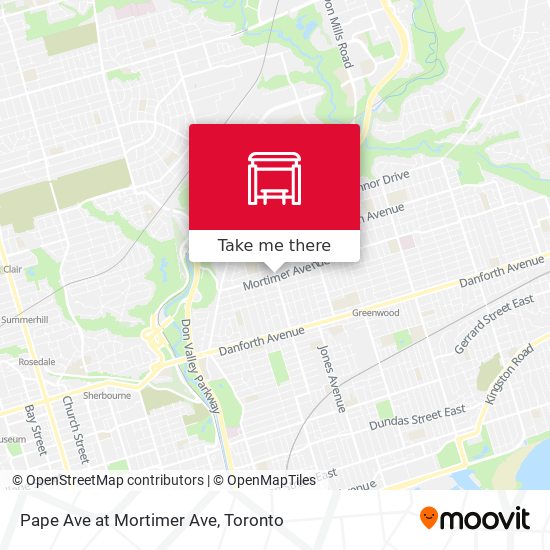 Pape Ave at Mortimer Ave plan