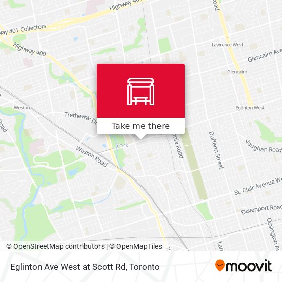Eglinton Ave West at Scott Rd map