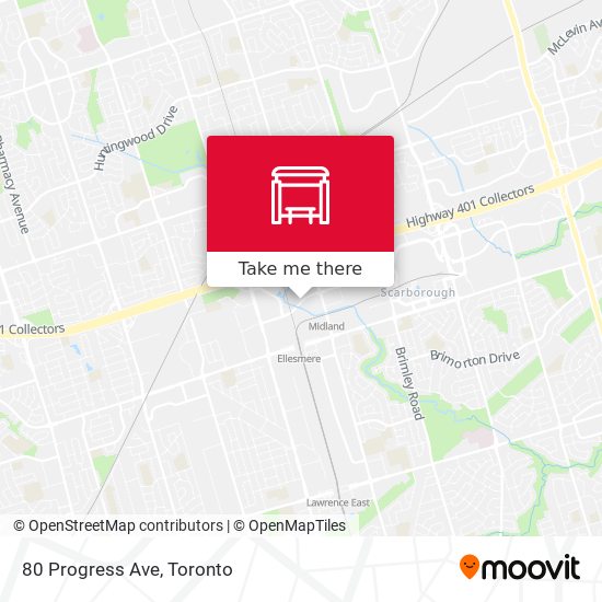 80 Progress Ave map