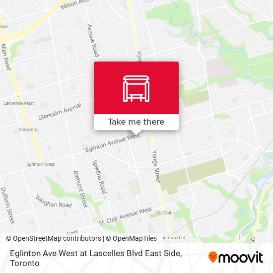Eglinton Ave West at Lascelles Blvd East Side map