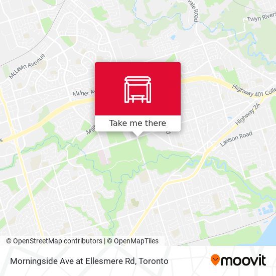 Morningside Ave at Ellesmere Rd map