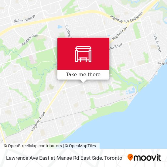 Lawrence Ave East at Manse Rd East Side map