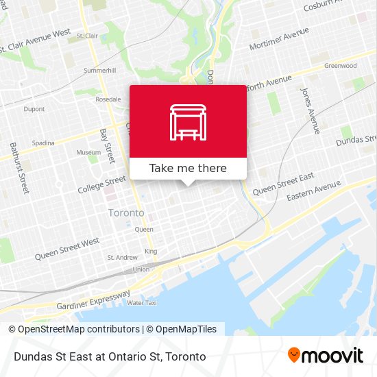 Dundas St East at Ontario St map