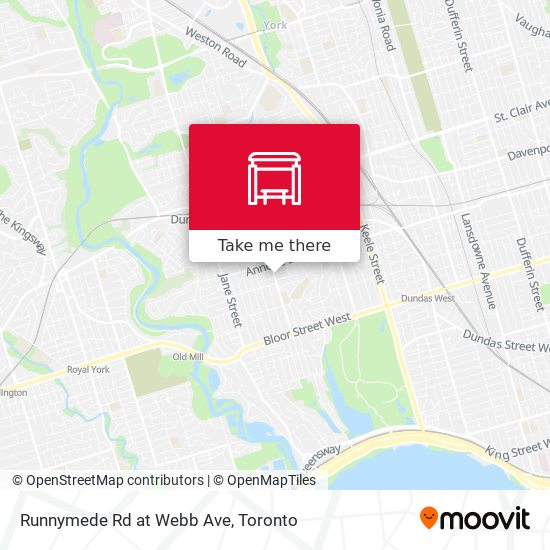 Runnymede Rd at Webb Ave map
