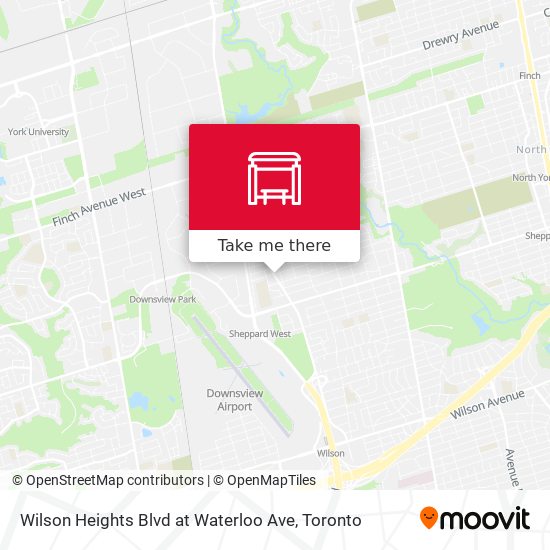 Wilson Heights Blvd at Waterloo Ave map