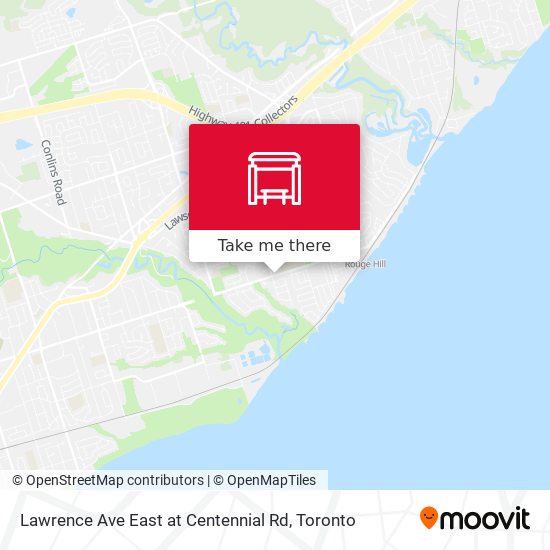 Lawrence Ave East at Centennial Rd map