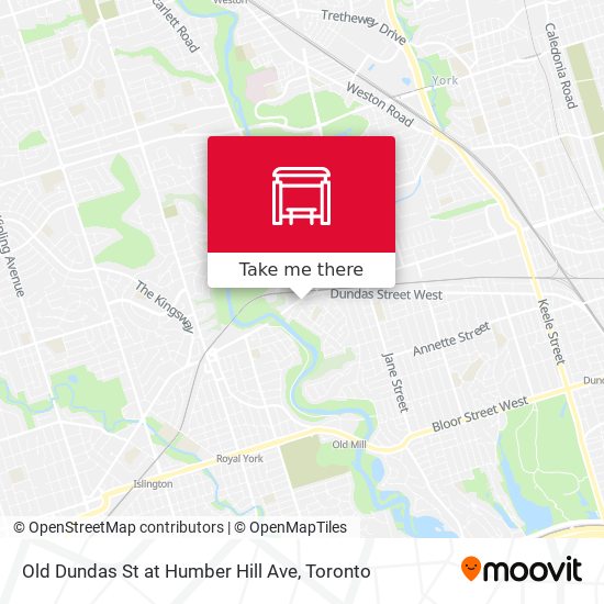 Old Dundas St at Humber Hill Ave map