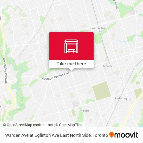 Warden Ave at Eglinton Ave East North Side map