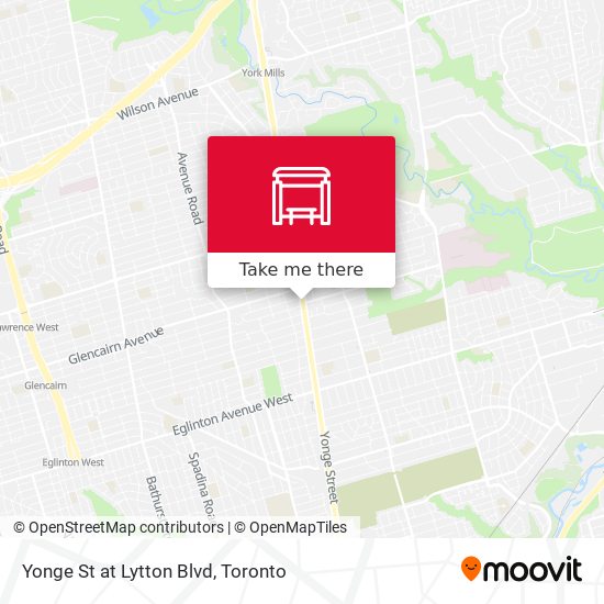 Yonge St at Lytton Blvd map