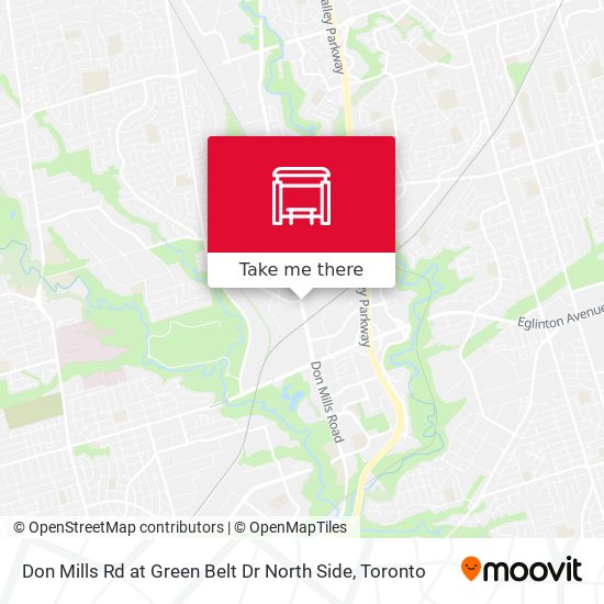 Don Mills Rd at Green Belt Dr North Side map
