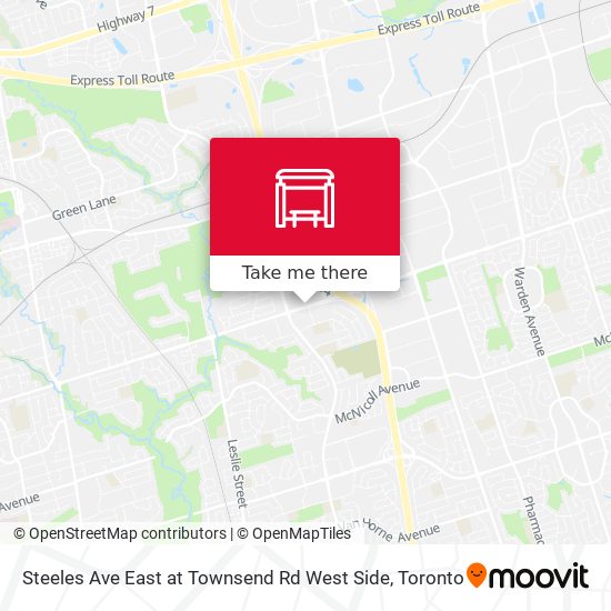 Steeles Ave East at Townsend Rd West Side map