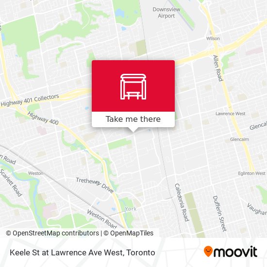 Keele St at Lawrence Ave West map