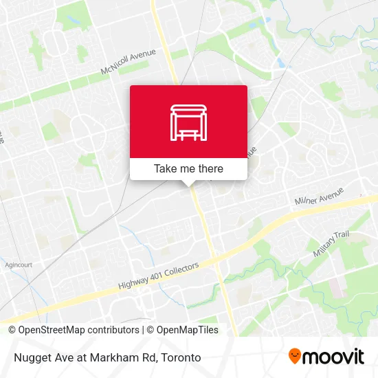 Nugget Ave at Markham Rd map
