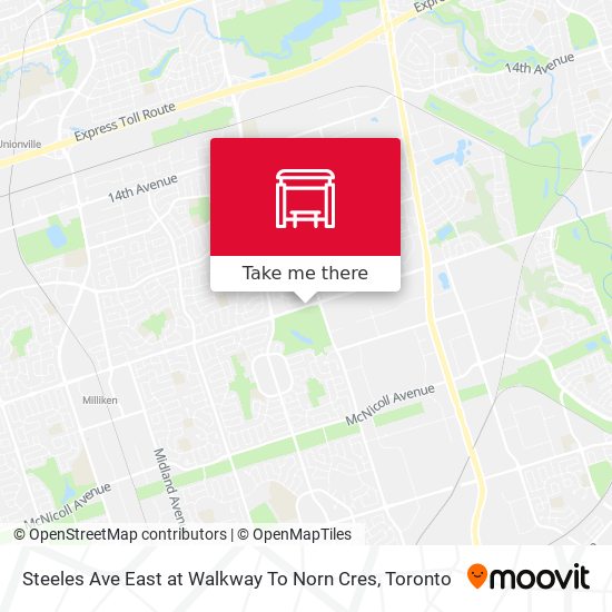 Steeles Ave East at Walkway To Norn Cres map