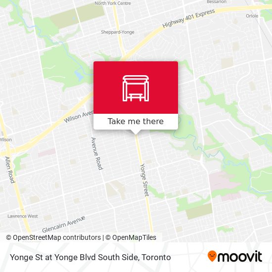 Yonge St at Yonge Blvd South Side map