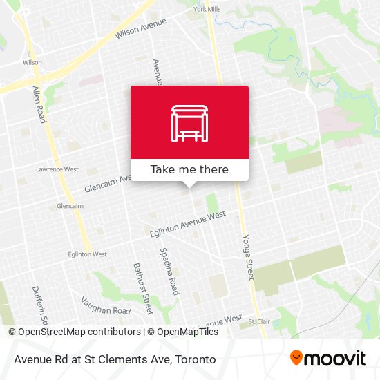 Avenue Rd at St Clements Ave map