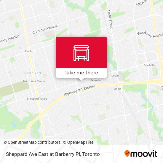 Sheppard Ave East at Barberry Pl map