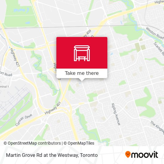 Martin Grove Rd at the Westway map