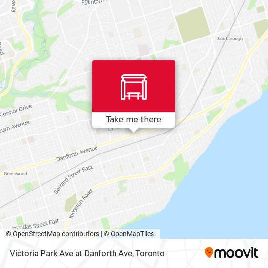Victoria Park Ave at Danforth Ave map