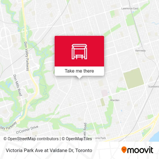 Victoria Park Ave at Valdane Dr map