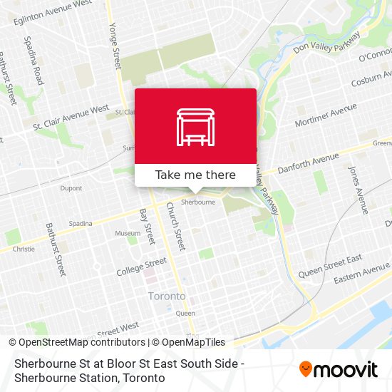 Sherbourne St at Bloor St East South Side - Sherbourne Station plan