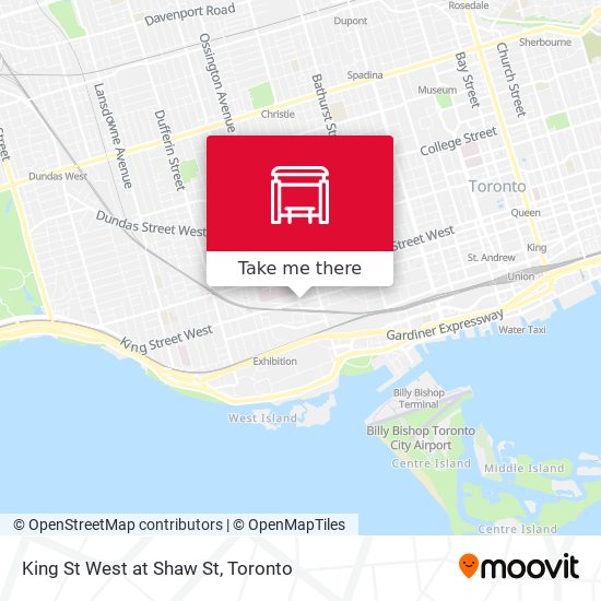 King St West at Shaw St map