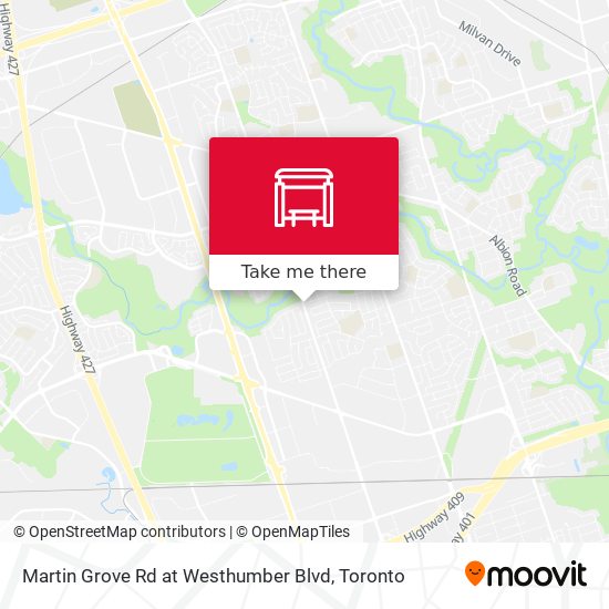 Martin Grove Rd at Westhumber Blvd map
