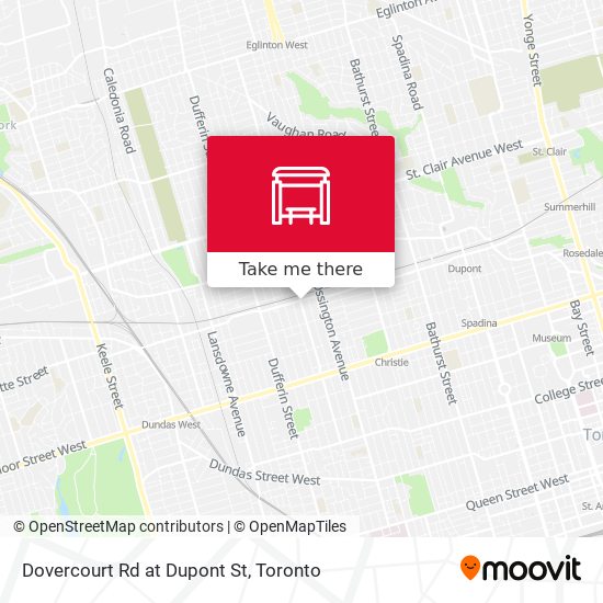 Dovercourt Rd at Dupont St map