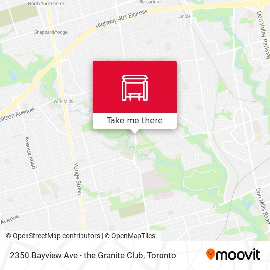 2350 Bayview Ave - the Granite Club map