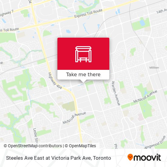 Steeles Ave East at Victoria Park Ave map