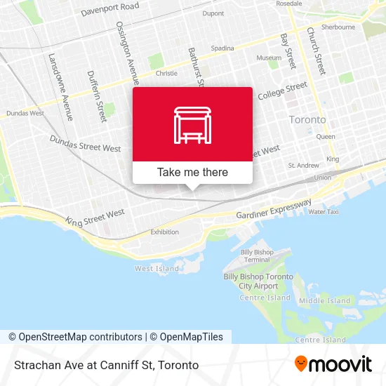 Strachan Ave at Canniff St map