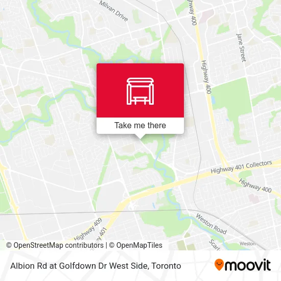 Albion Rd at Golfdown Dr West Side map