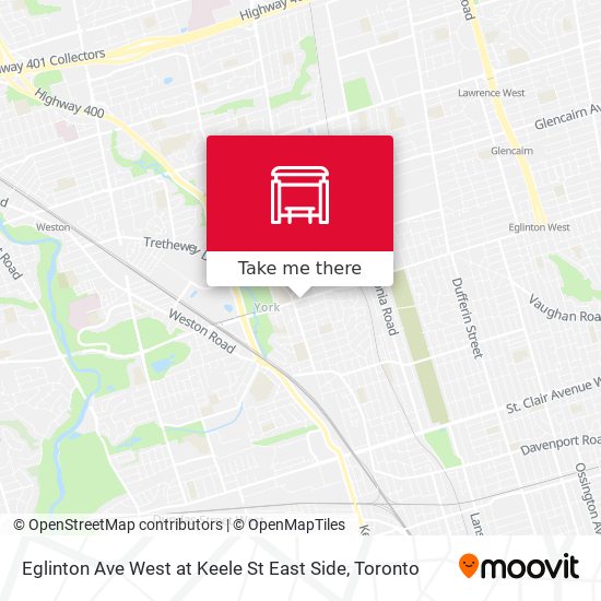 Eglinton Ave West at Keele St East Side map