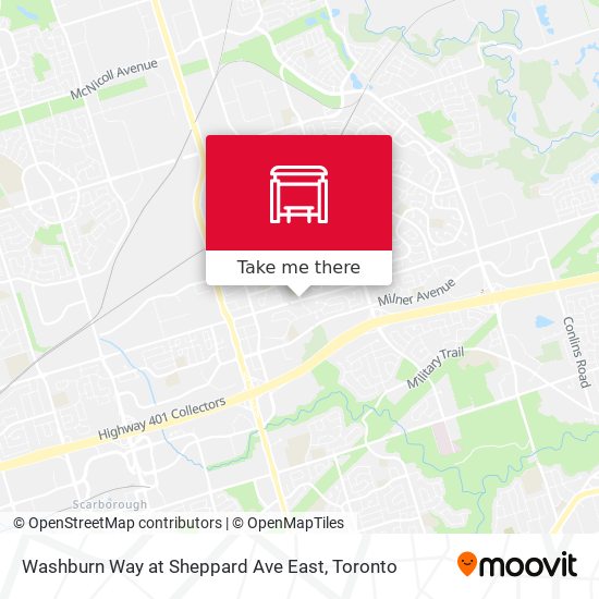 Washburn Way at Sheppard Ave East map