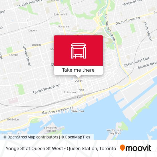 Yonge St at Queen St West - Queen Station map