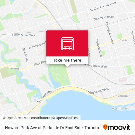 Howard Park Ave at Parkside Dr East Side map