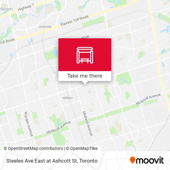 Steeles Ave East at Ashcott St plan