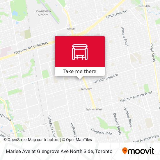 Marlee Ave at Glengrove Ave North Side map