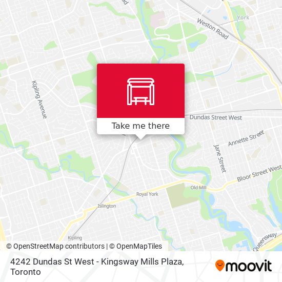 4242 Dundas St West - Kingsway Mills Plaza map