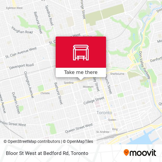 Bloor St West at Bedford Rd map