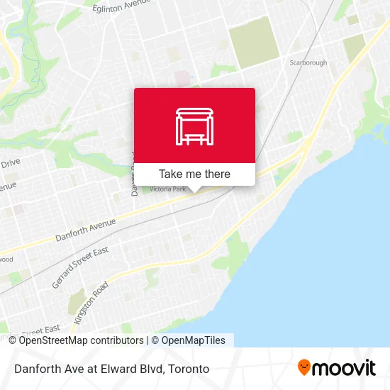 Danforth Ave at Elward Blvd map