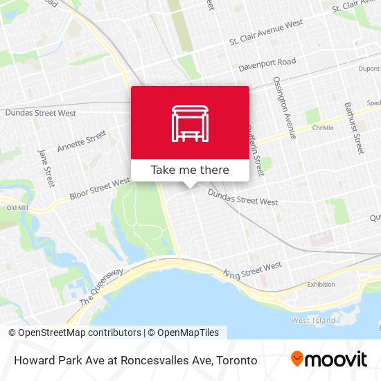 Howard Park Ave at Roncesvalles Ave plan