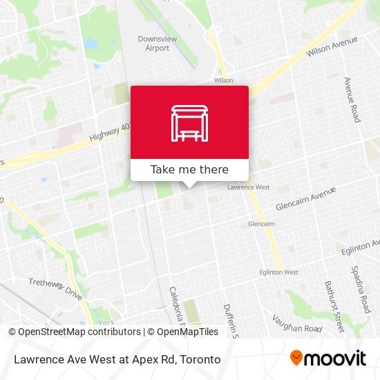 Lawrence Ave West at Apex Rd map