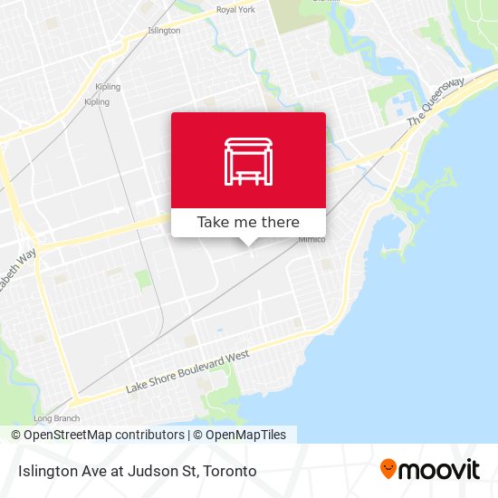 Islington Ave at Judson St map