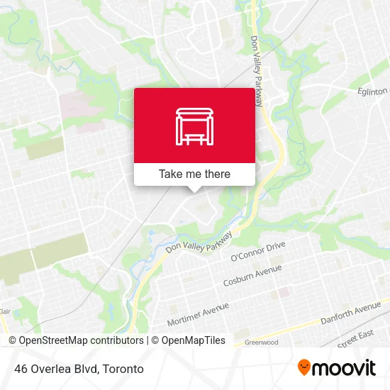 46 Overlea Blvd map